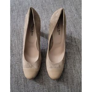Taryn Rose Women's‎ Taupe Suede Leather Heels Made in Italy Size 11 EU 43